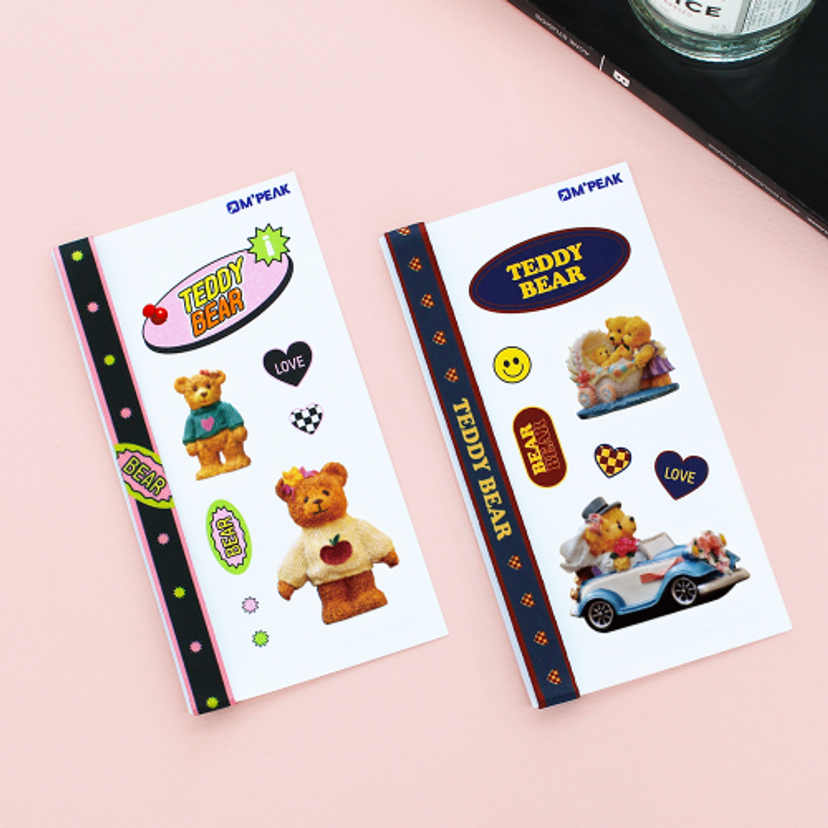 엠픽(MPEAK) 리얼 테디베어 폰스트랩+스티커 SET (UV)