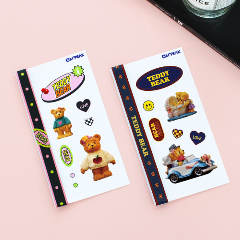 리얼 테디베어 폰스트랩+스티커 SET (UV)