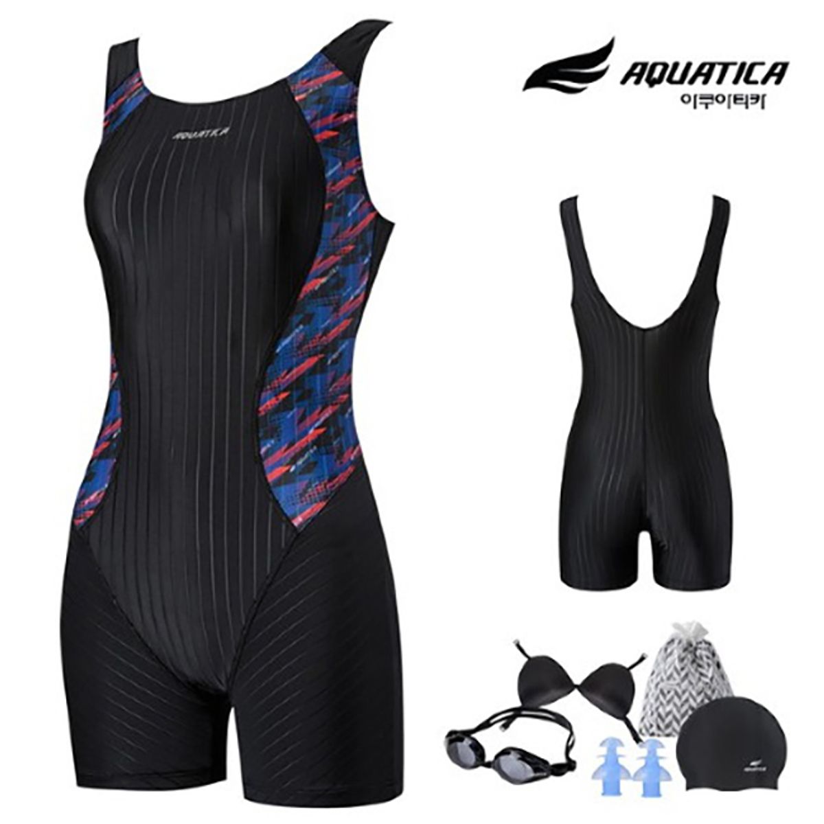 아쿠아티카(AQUATICA) 여성 실내수영복 AQA29248 일반용수경6종세트