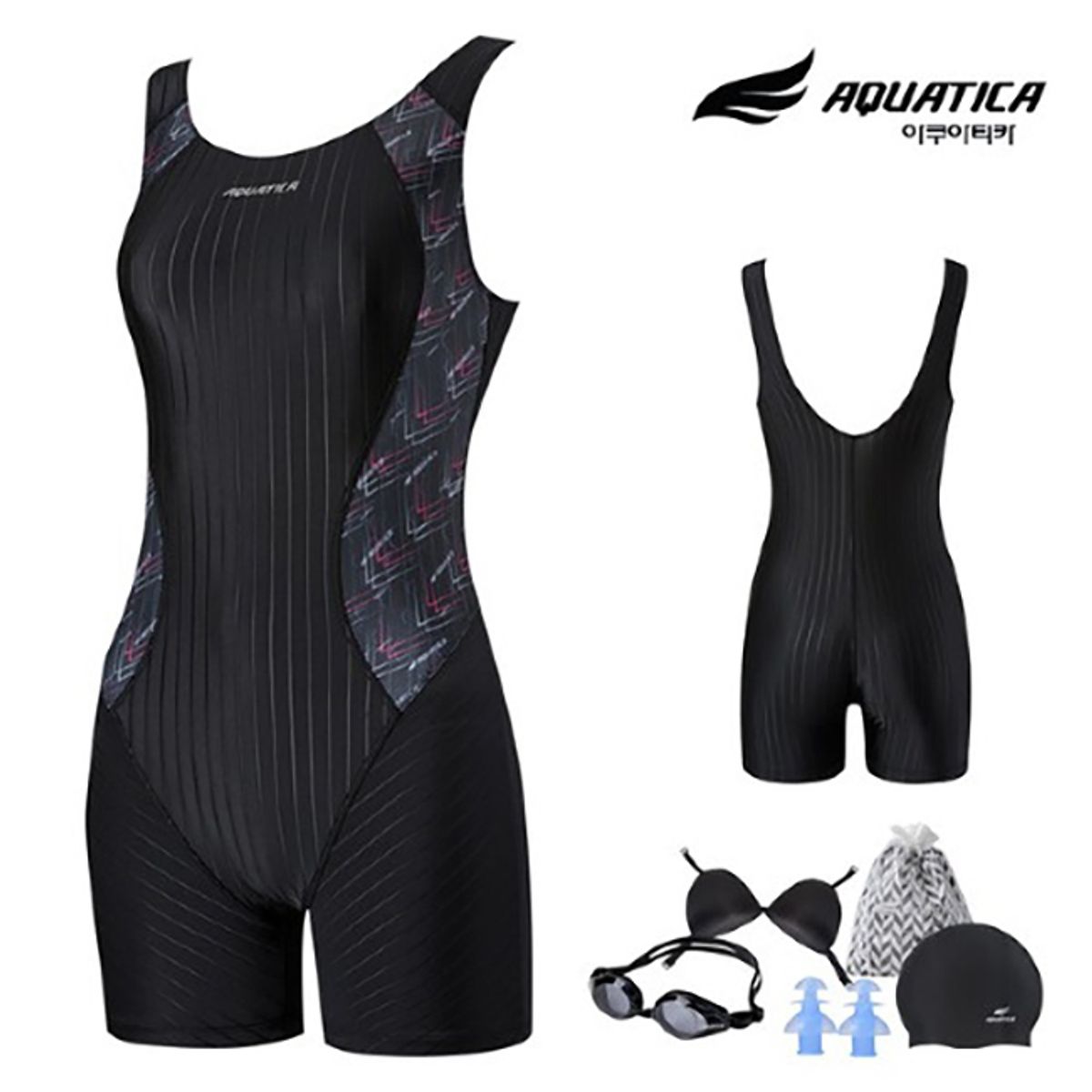 아쿠아티카(AQUATICA) 여성 실내수영복 AQA29246 일반용수경6종세트
