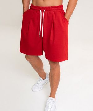 P1148 와이드 하프숏팬츠_5부[레드]