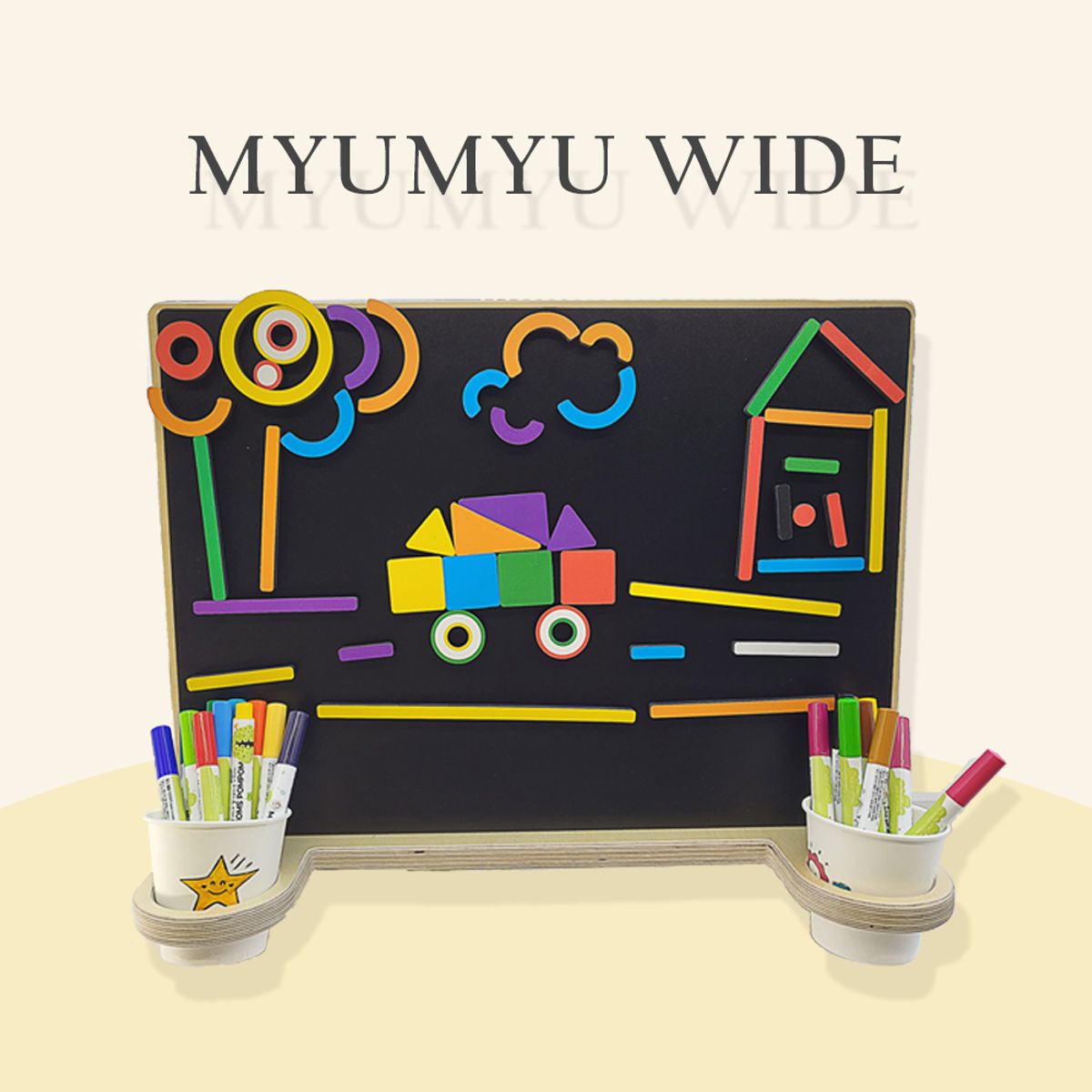 맘스보드(MOMSBOARD) 뮤뮤 와이드 스탠드보드 + 자석가베 1종+미니마카10색