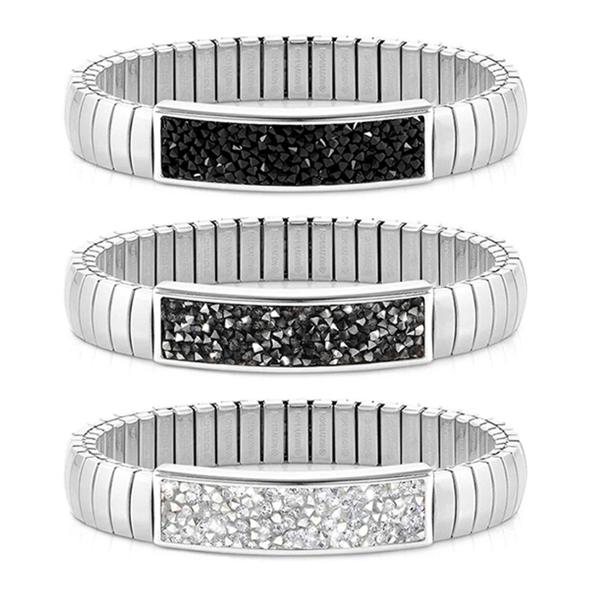 노미네이션(NOMINATION) 팔찌 익스텐션 글리터 (M) steel with crystals 043221 (택1)