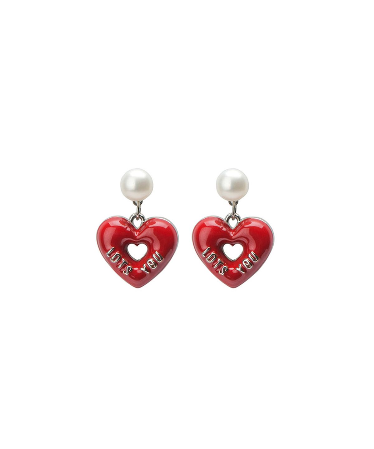 라츠유(LOTSYOU) lotsyou_Heart Candy Earring Red