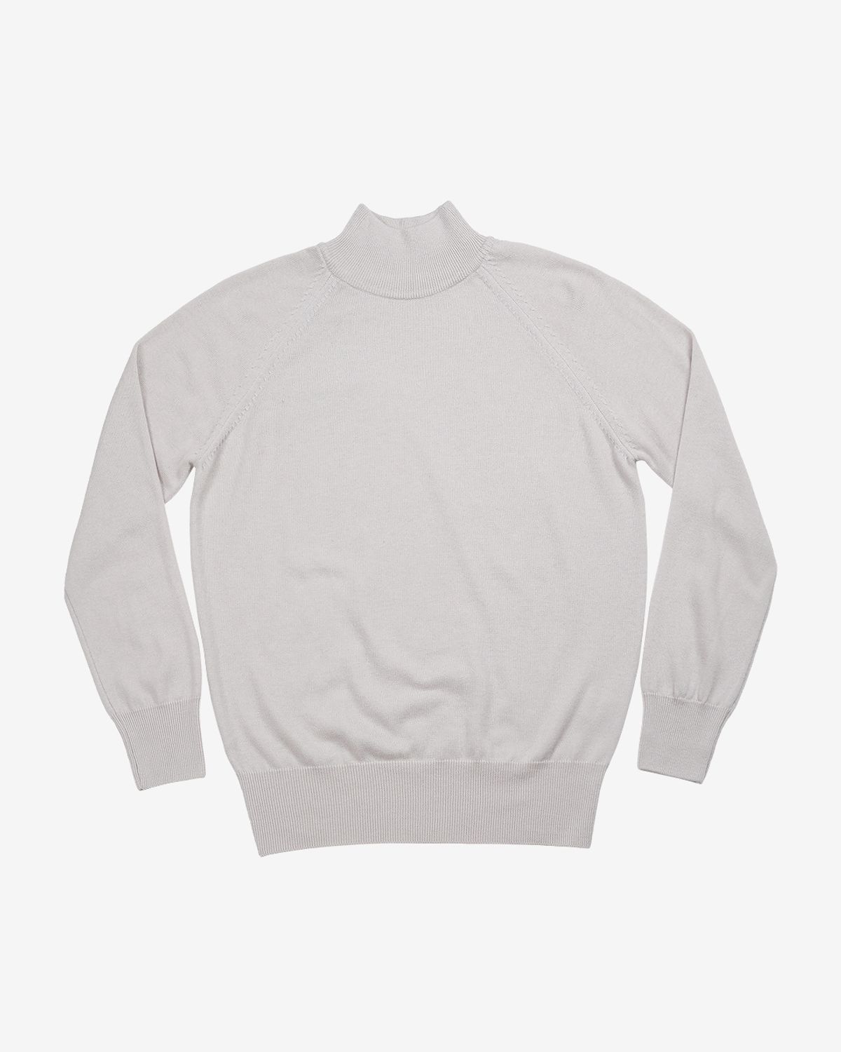 솔티(SORTIE) Extrafine Merino Wool Mock-neck (Oatmeal)