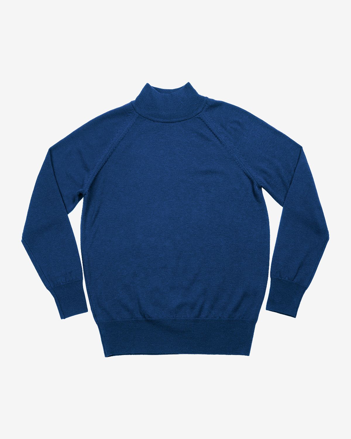 솔티(SORTIE) Extrafine Merino Wool Mock-neck (Blue)