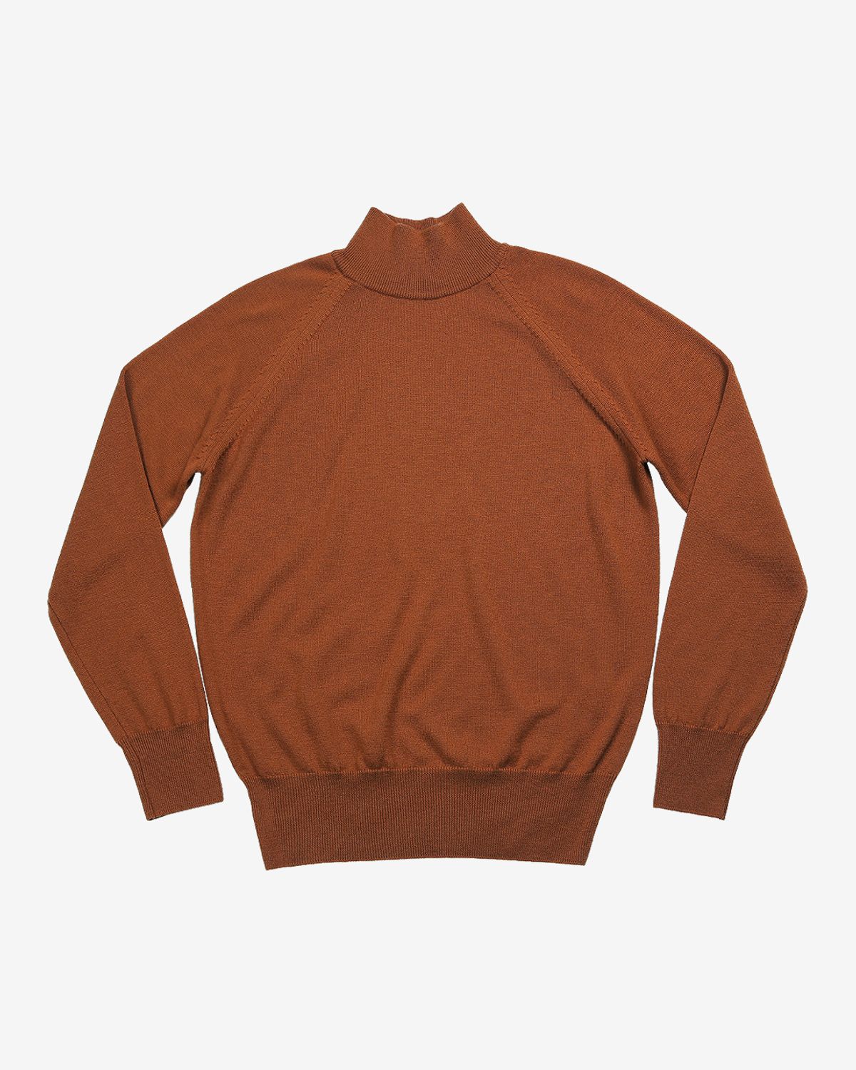 솔티(SORTIE) Extrafine Merino Wool Mock-neck (Orange)