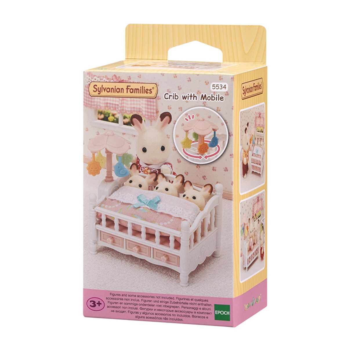 실바니안 패밀리(SYLVANIAN FAMILIES) 5534-세쌍둥이 아기 침대와 모빌