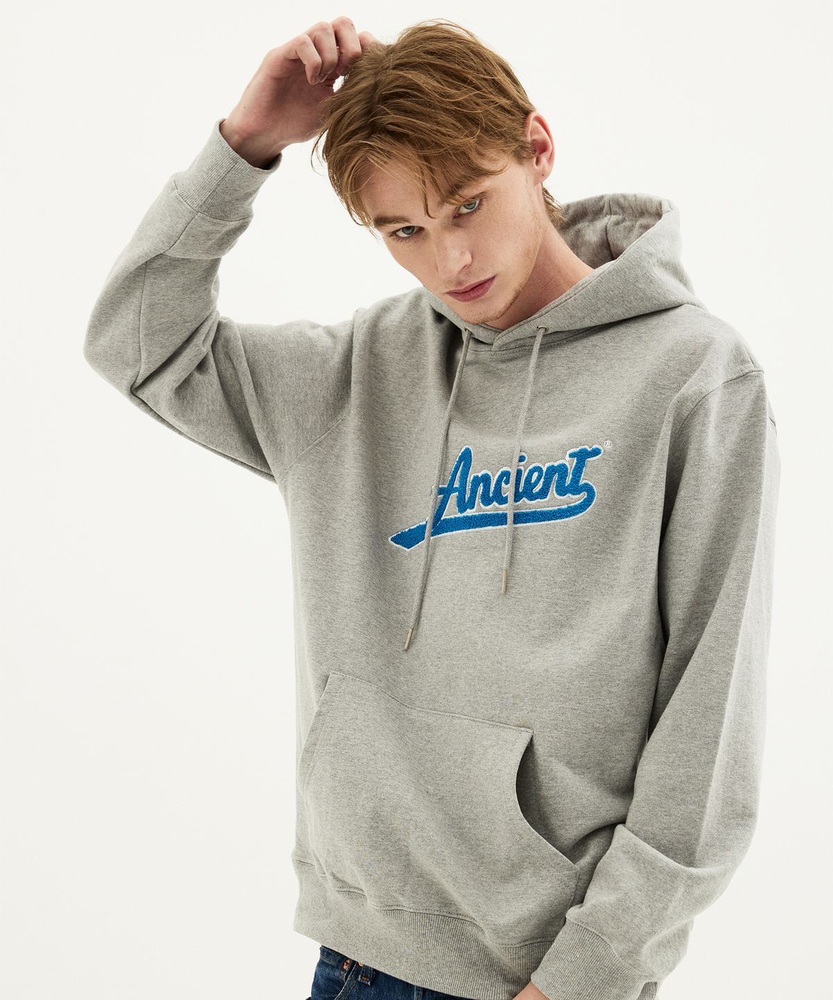 에인션트 유니온(ANCIENT UNION) Ancient Varsity Pullover Hoodie Grey