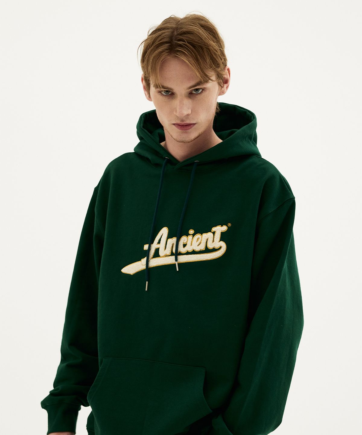 에인션트 유니온(ANCIENT UNION) Ancient Varsity Pullover Hoodie Dark Green