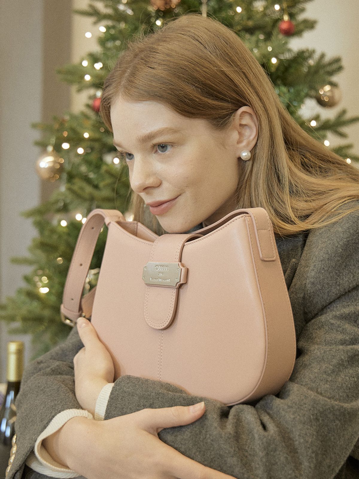 옴니포턴트(OMNIPOTENT) homey hobo bag[light pink]