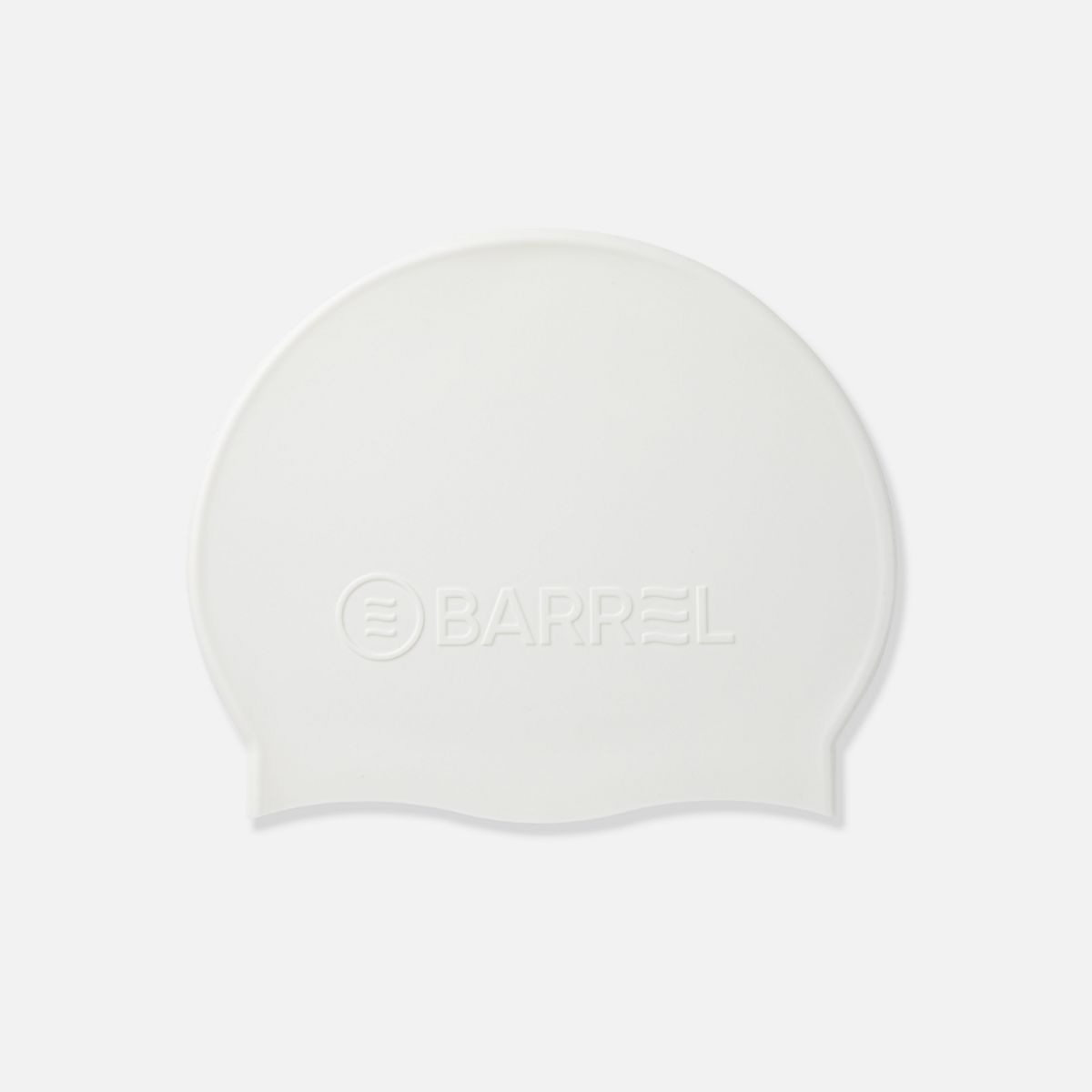 배럴(BARREL) 베이직 양각 실리콘 스윔 캡 화이트 (B3SUASC001WHT)