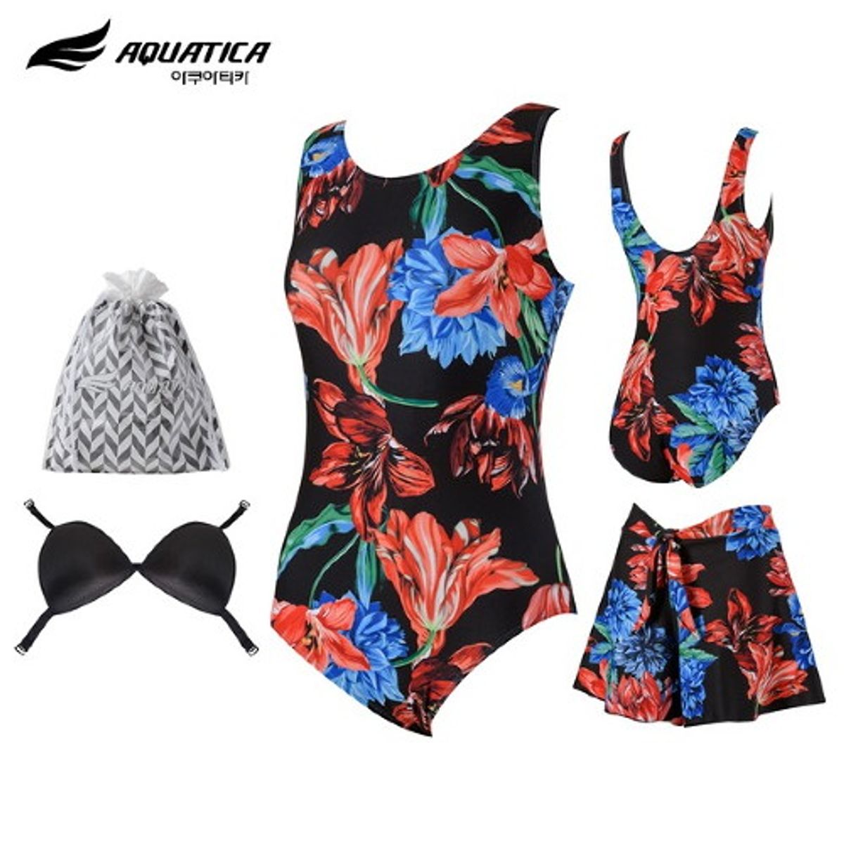 아쿠아티카(AQUATICA) 여성 실내수영복 AQA14CS 단품3종세트