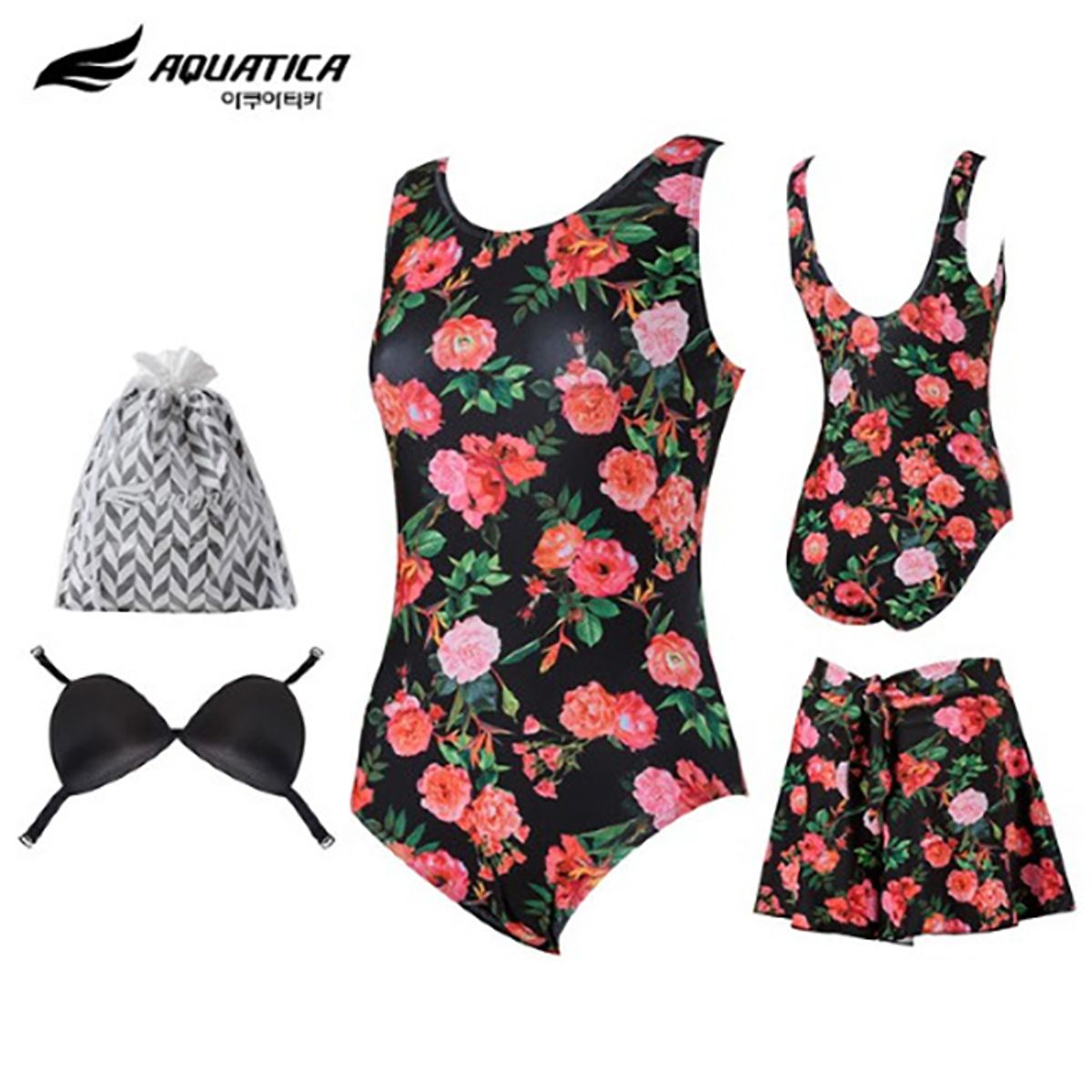 아쿠아티카(AQUATICA) 여성 실내수영복 AQA14CR 단품3종세트