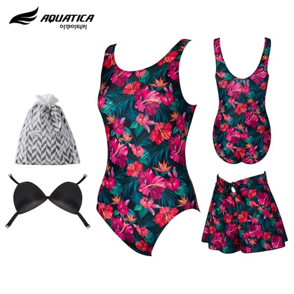 아쿠아티카(AQUATICA) 여성 실내수영복 AQA14CX 단품3종세트