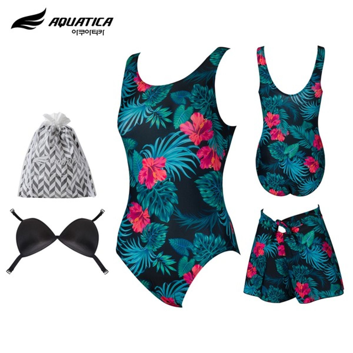 아쿠아티카(AQUATICA) 여성 실내수영복 AQA14CV 단품3종세트
