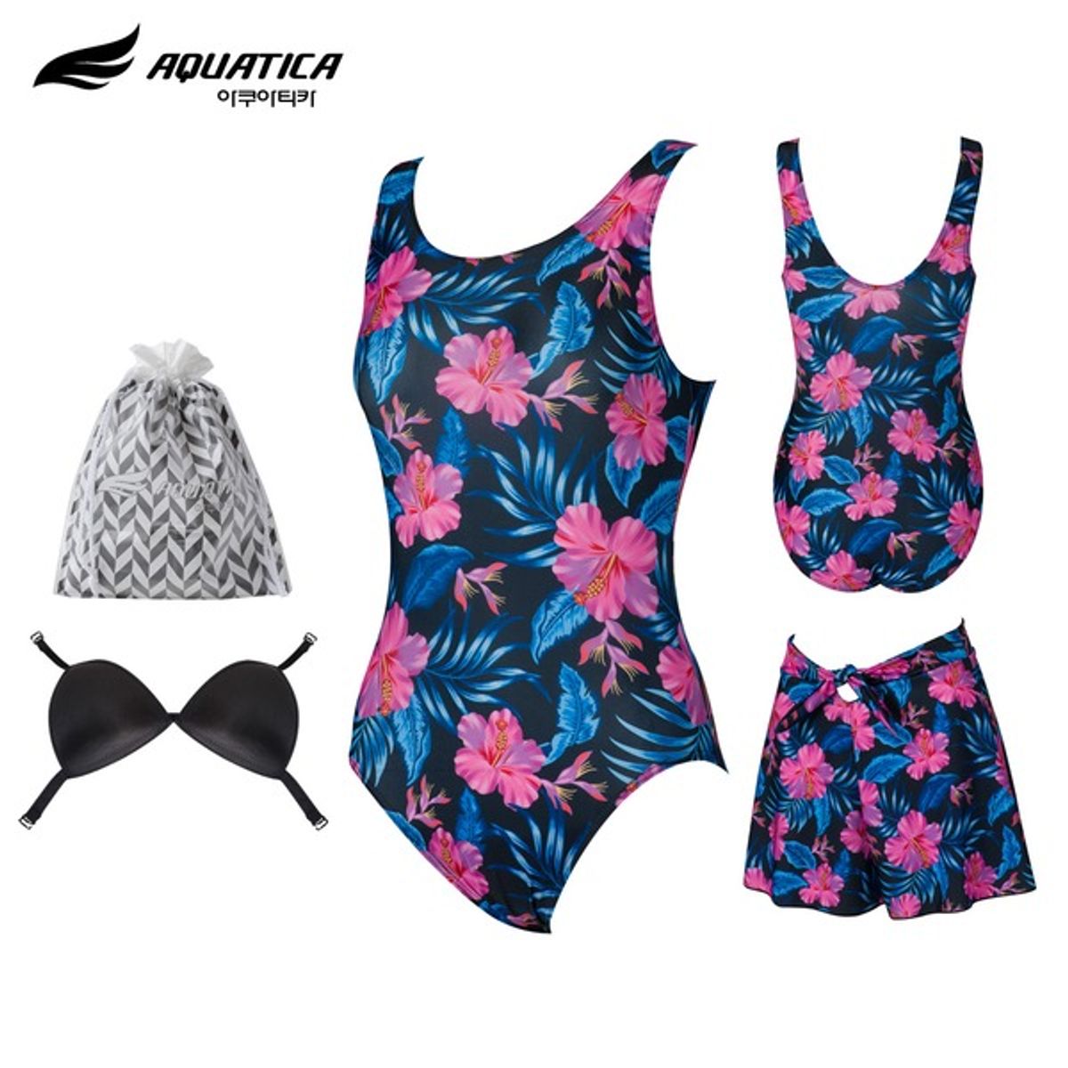 아쿠아티카(AQUATICA) 여성 실내수영복 AQA14CT 단품3종세트