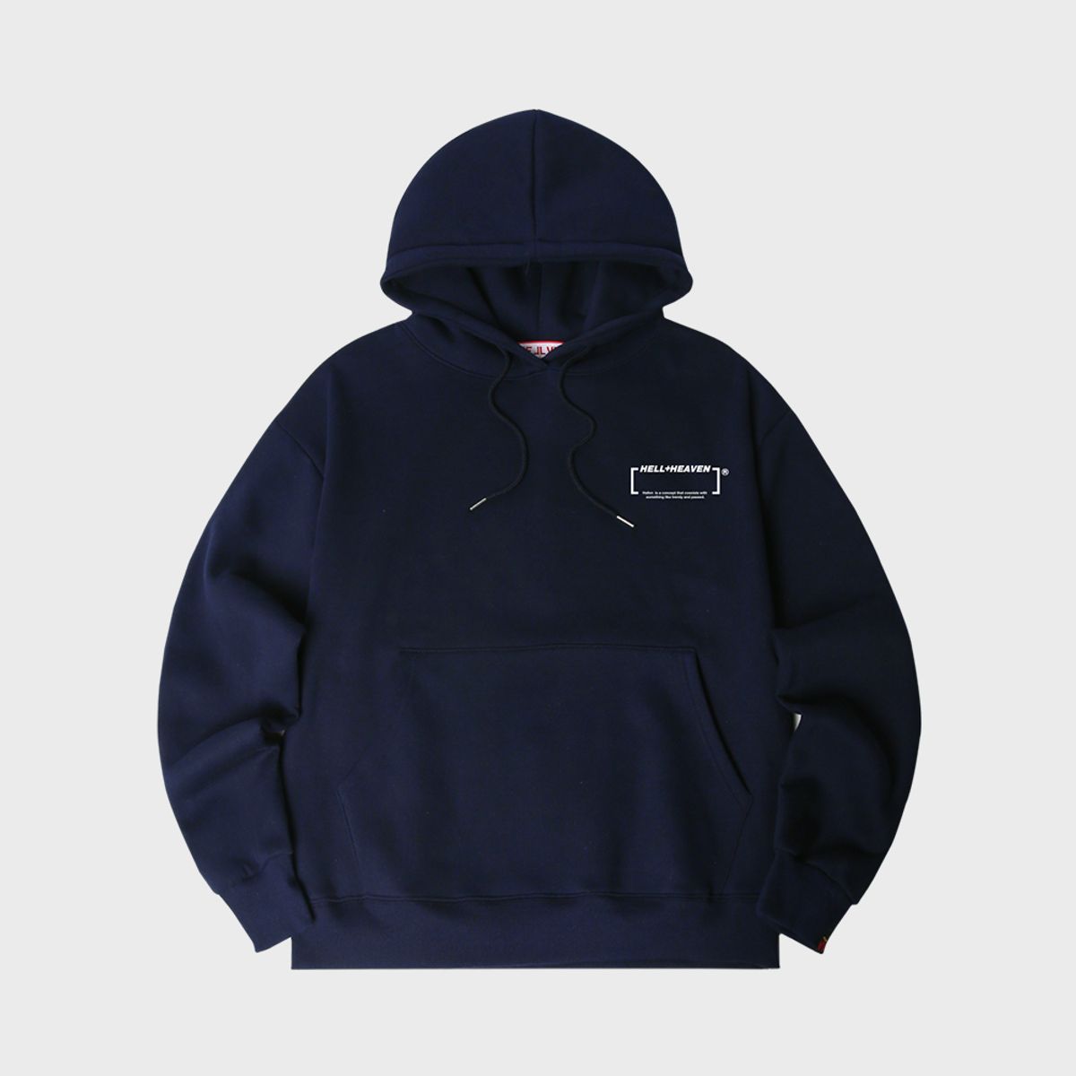 헬븐(HELLVN) H/V LOGO BLANK 오버핏 기모 후드 (GOH4-2HV6015)