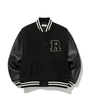 R 시티 헤비 바시티자켓 (블랙)