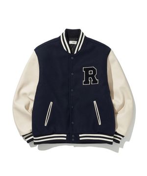 R 시티 헤비 바시티자켓 (네이비)