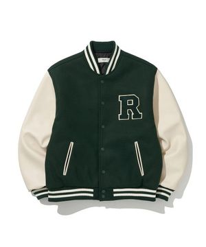 R 시티 헤비 바시티자켓 (딥 그린)