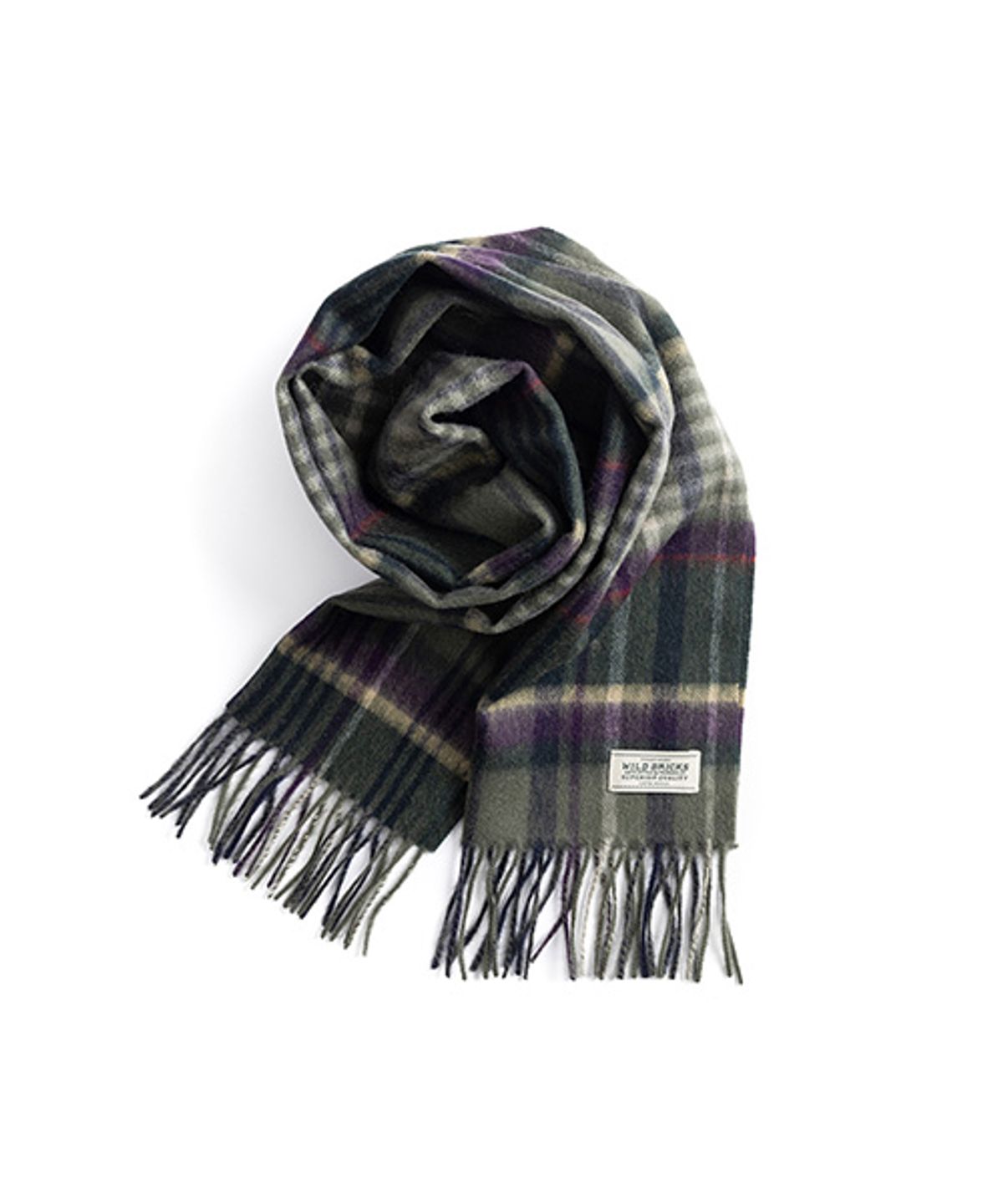 와일드 브릭스(WILD BRICKS) MD CHECK WOOL MUFFLER (olive)
