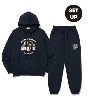 [SET] RAW 빈티지 어센틱로고 트레이닝 셋업 (네이비)
