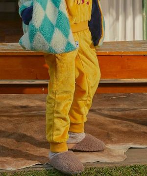 Poop 자수 바지_노랑