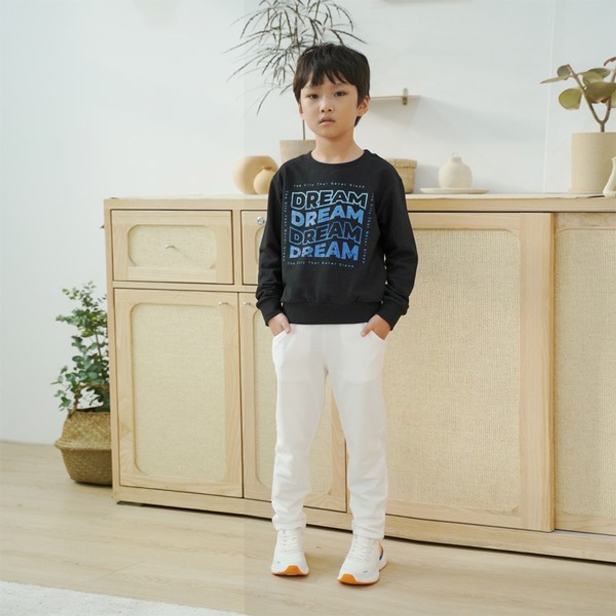 아쿠아티카 키즈(AQUATICA KIDS) 키즈 AQKT06 상의검정+하의아이보리