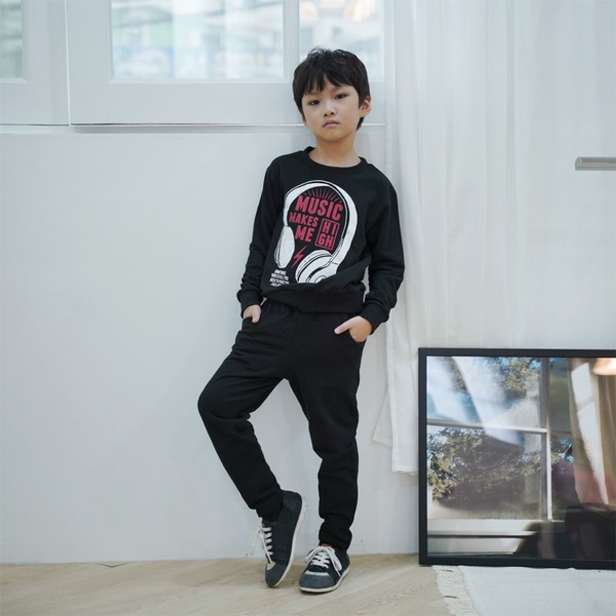 아쿠아티카 키즈(AQUATICA KIDS) 키즈 AQKT07 상의검정+하의검정