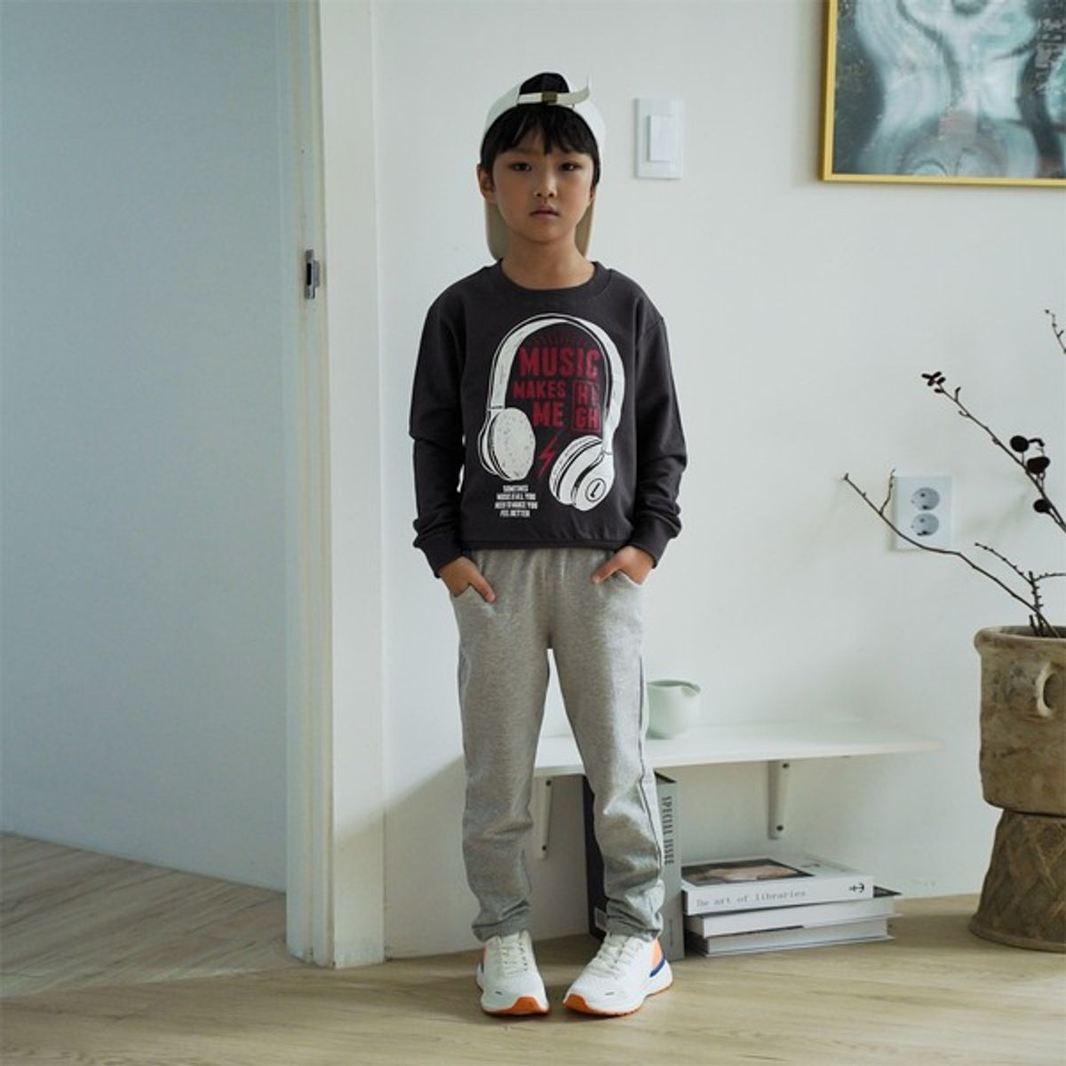 아쿠아티카 키즈(AQUATICA KIDS) 키즈 AQKT07 상의챠콜+하의멜란지