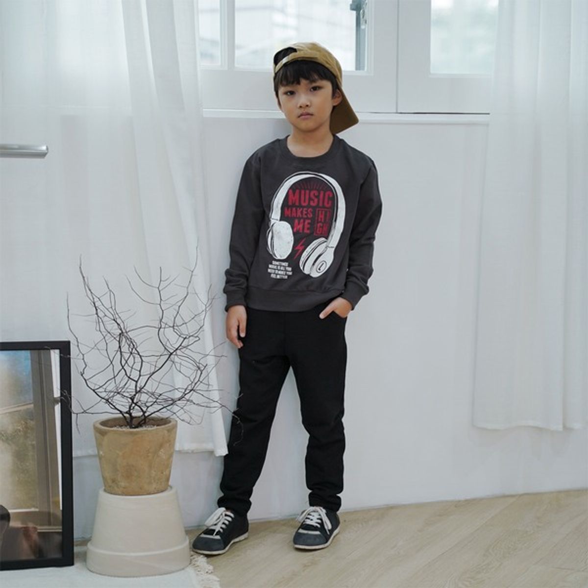 아쿠아티카 키즈(AQUATICA KIDS) 키즈 AQKT07 상의챠콜+하의검정