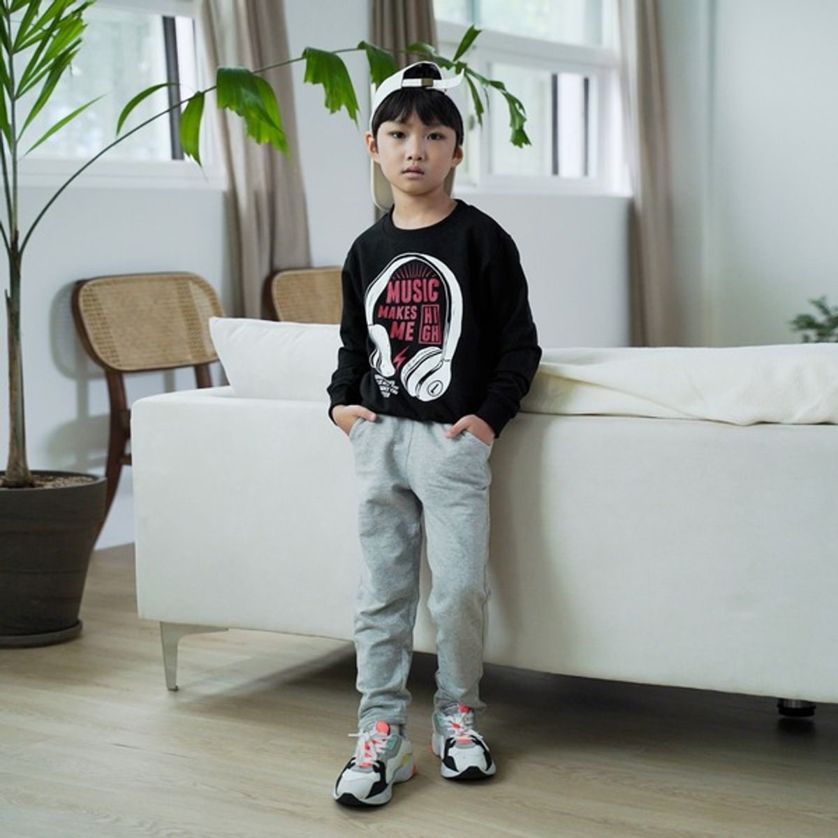 아쿠아티카 키즈(AQUATICA KIDS) 키즈 AQKT07 상의검정+하의멜란지