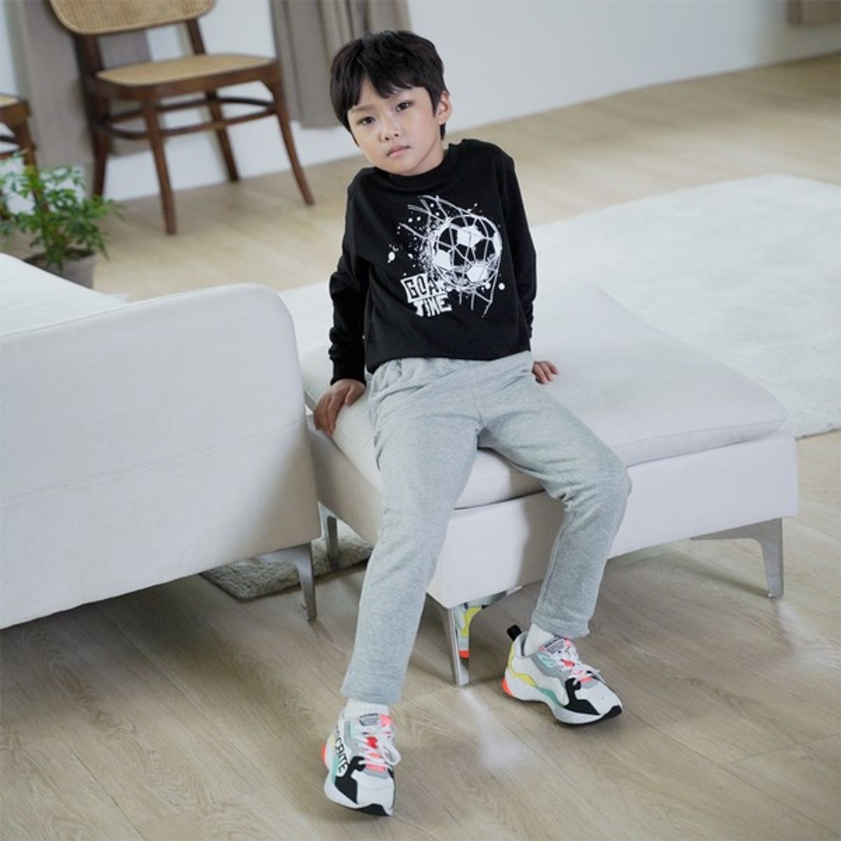 아쿠아티카 키즈(AQUATICA KIDS) 키즈 AQKT08 상의검정+하의멜란지