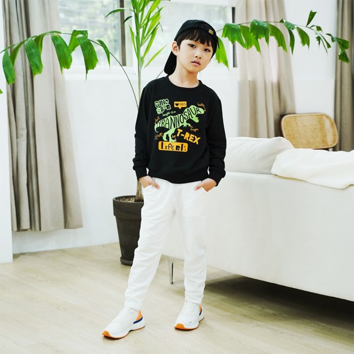 아쿠아티카 키즈(AQUATICA KIDS) 키즈 아동복세트 AQKT02 상의검정+하의아이보리