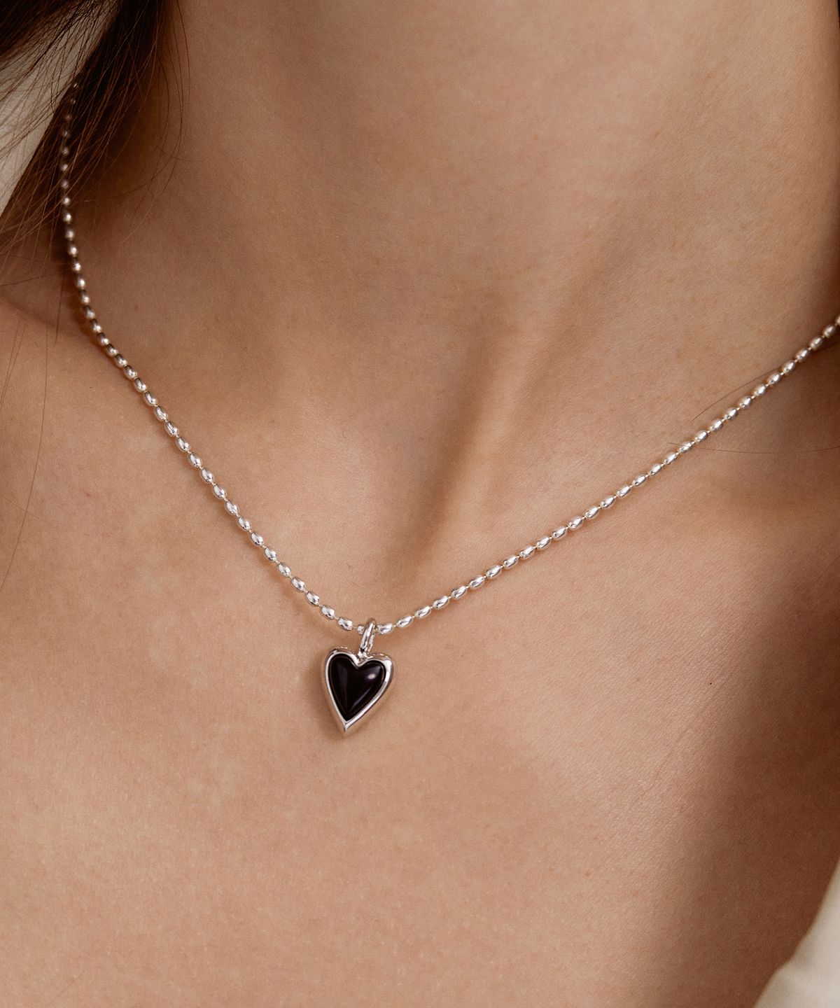 타티아나(TATIANA) Colored Heart Necklace NZ2024