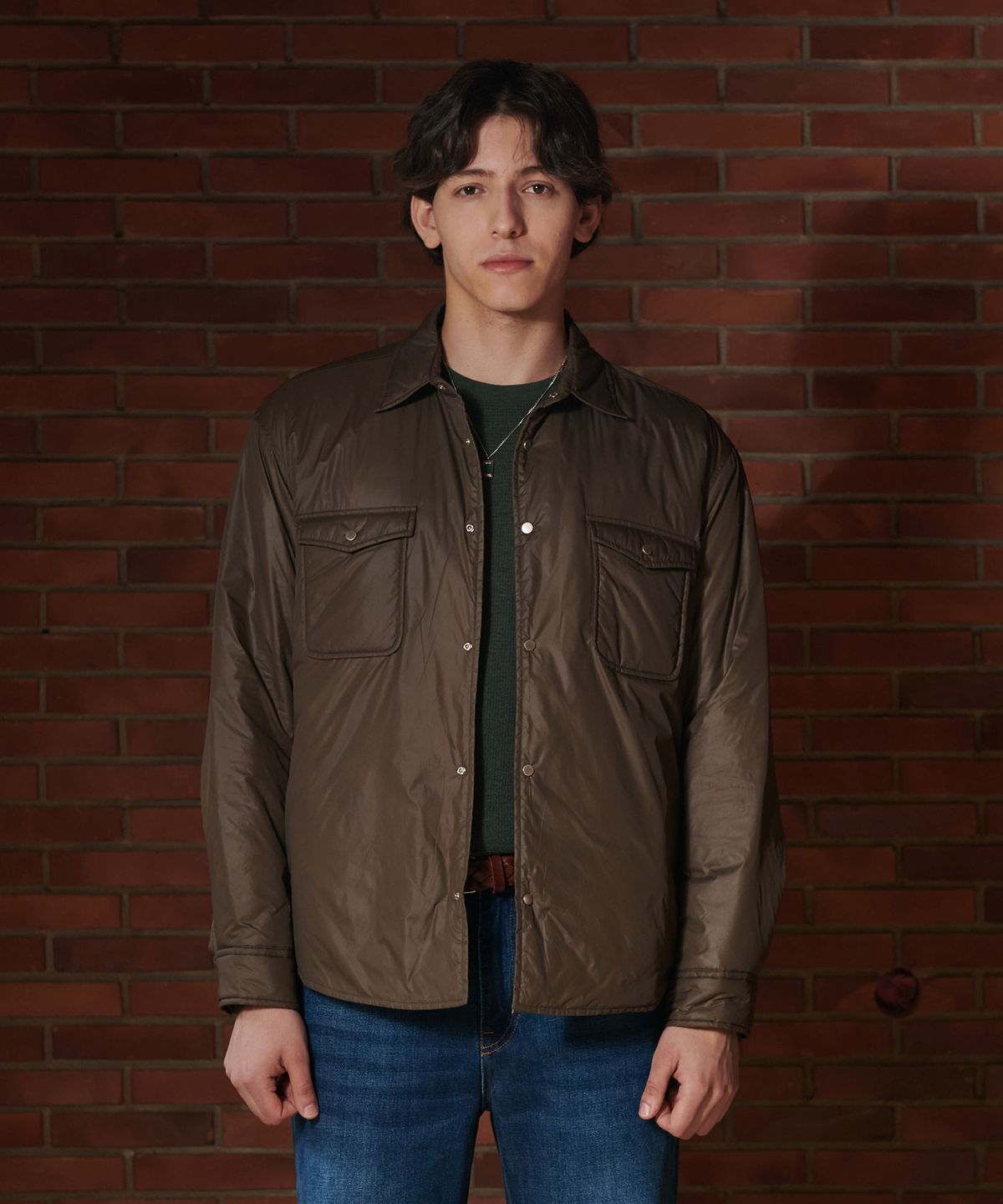 프로드셔츠(PRODESHIRT) 로열 컴포트 패딩 셔켓 (카키브라운)