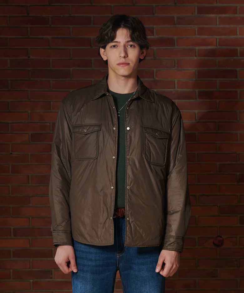 로열 컴포트 패딩 셔켓 (카키브라운)