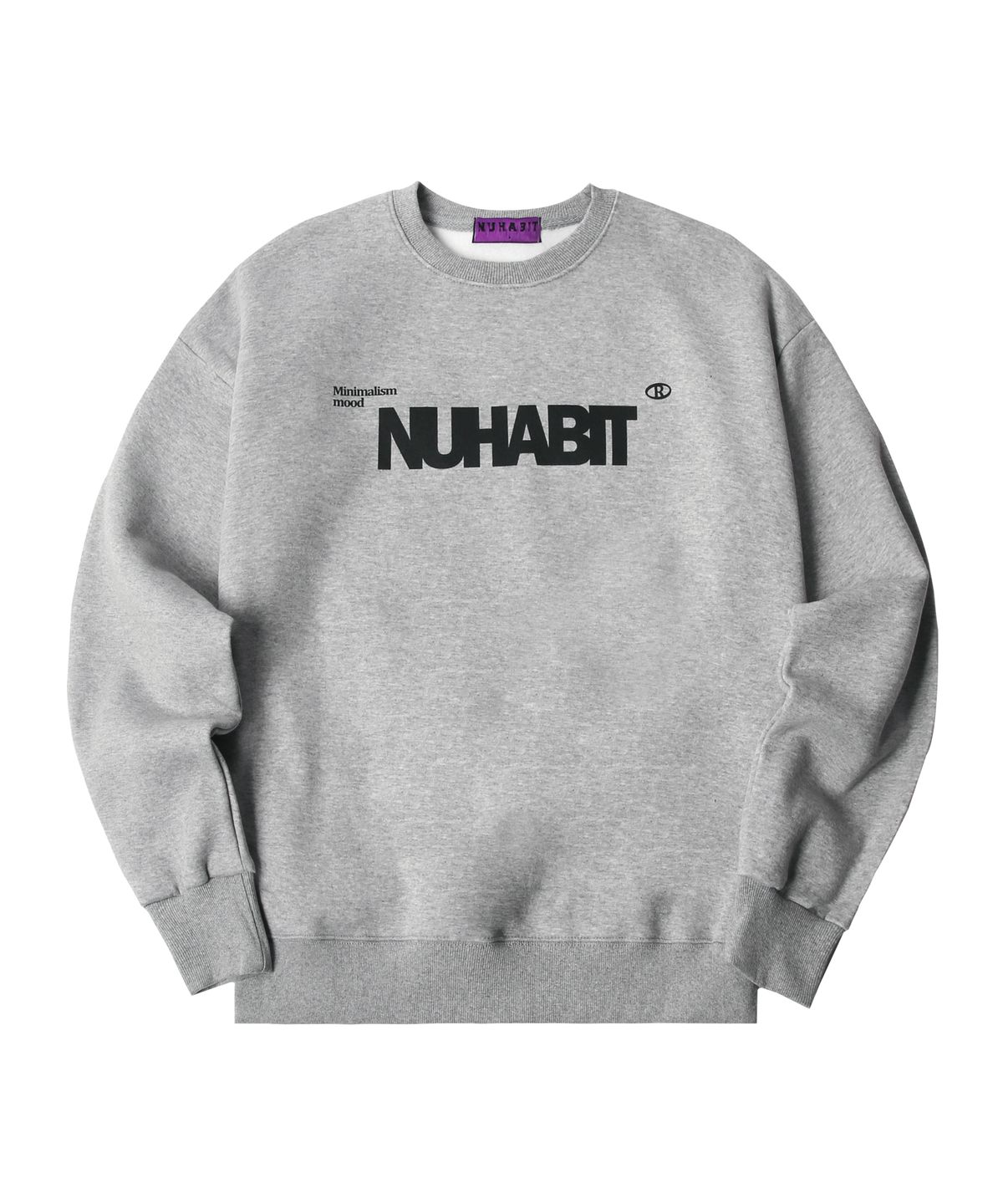 뉴해빗(NUHABIT) N/H M.M LOGO 오버핏 기모 맨투맨 (SOM4-2NH1132)