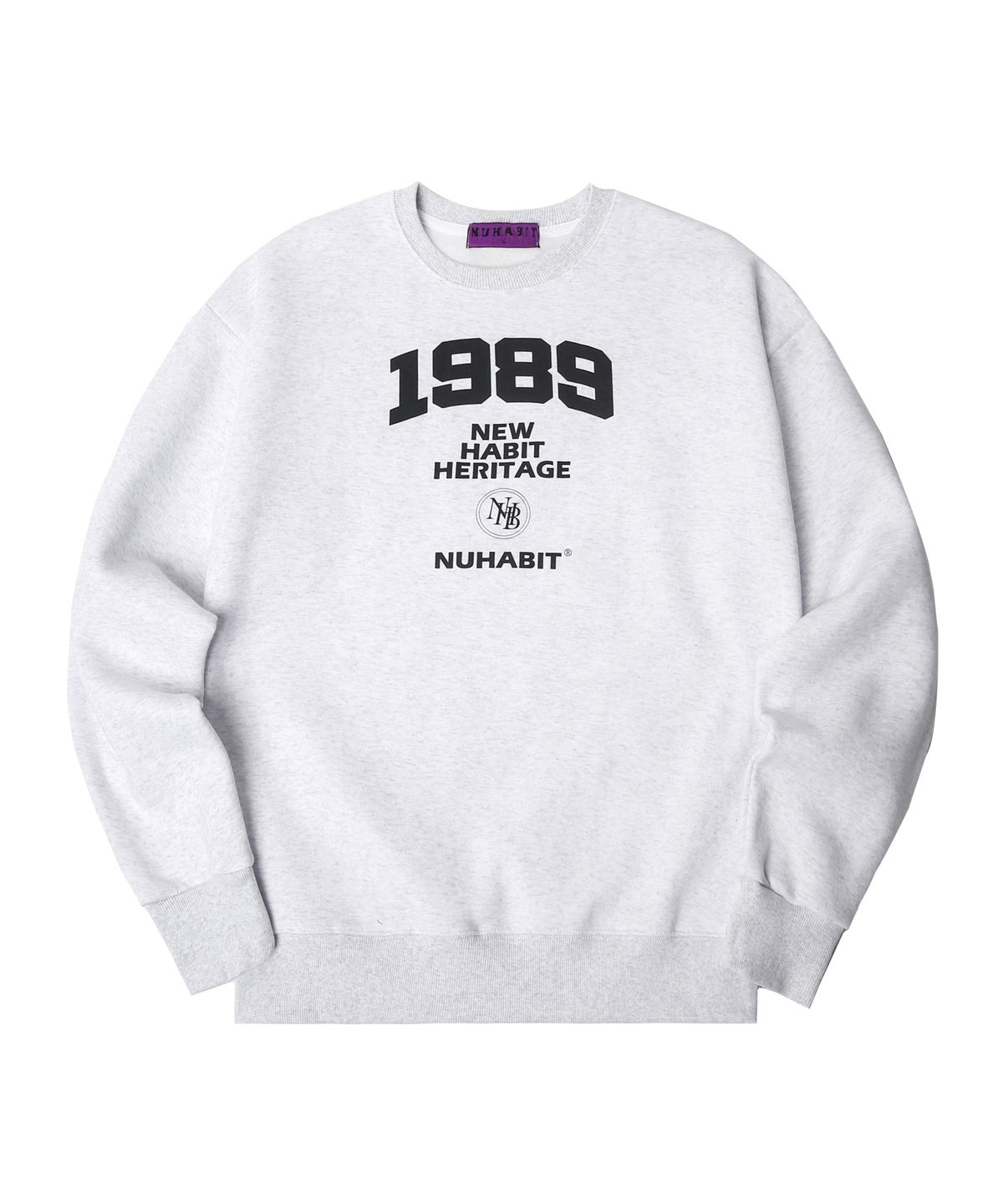 뉴해빗(NUHABIT) N/H NHH LOGO 오버핏 기모 맨투맨 (SOM4-2NH1130)