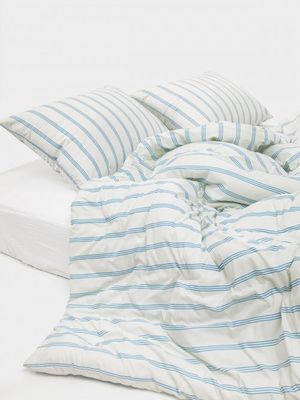 논더스트 씬 스트라이프 스카이 블루  차렵이불