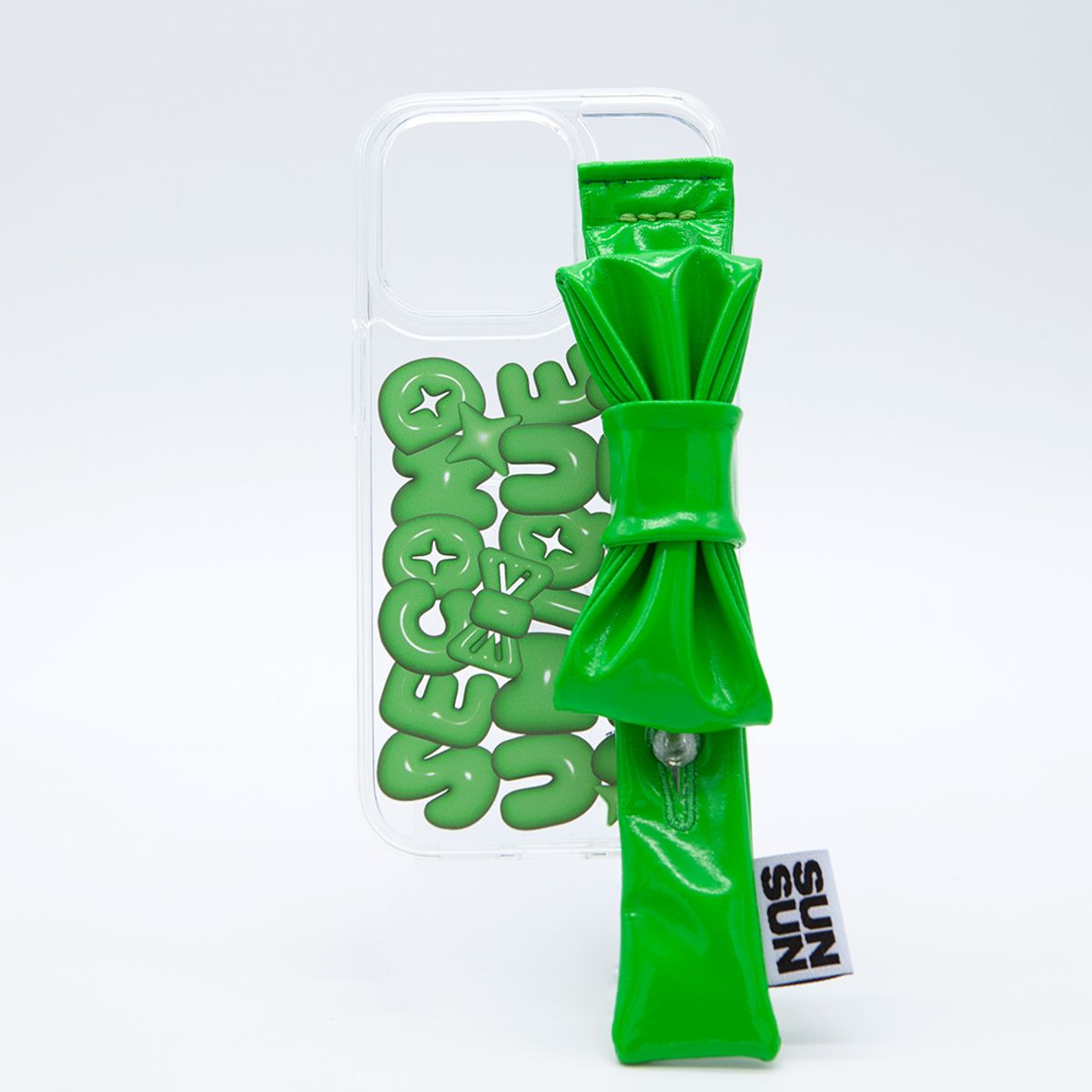세컨드유니크네임(SECOND UNIQUE NAME) SUN CASE ENAMEL RIBBON GREEN