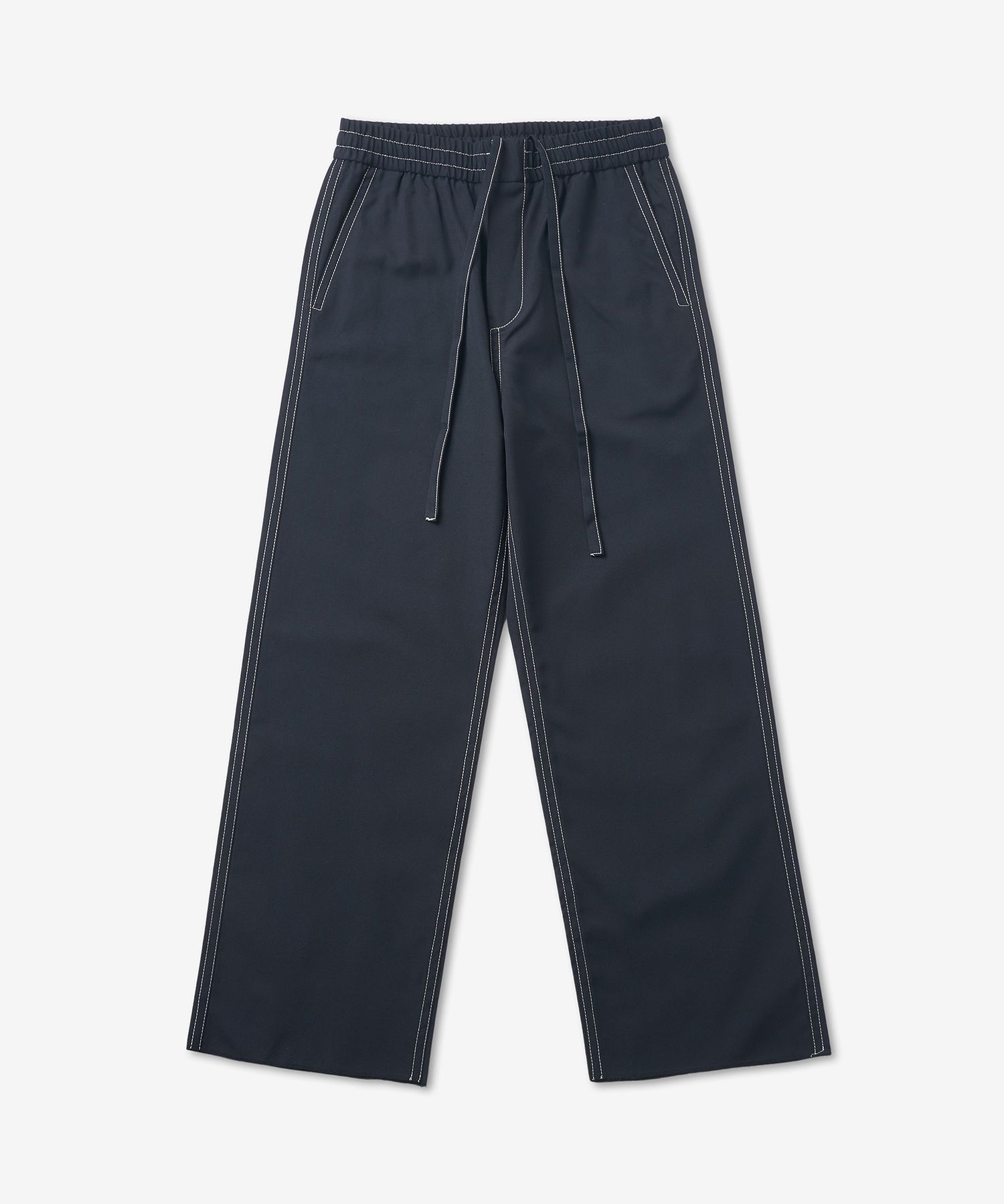 MUSINSA | SUNNEI Stitch Banding Pants - Navy / CRTWMBOT004TWI0020098