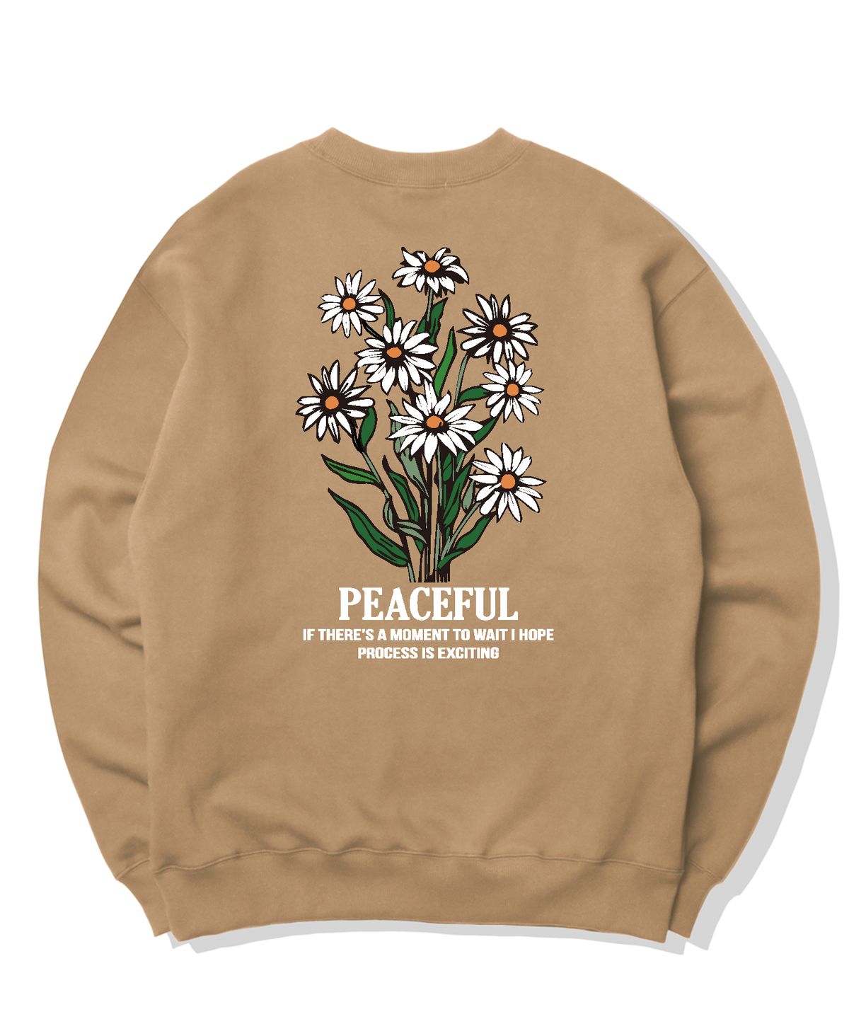 트립션(TRIPSHION) DAISY BUNDLE GRAPHIC 크루넥 - 베이지