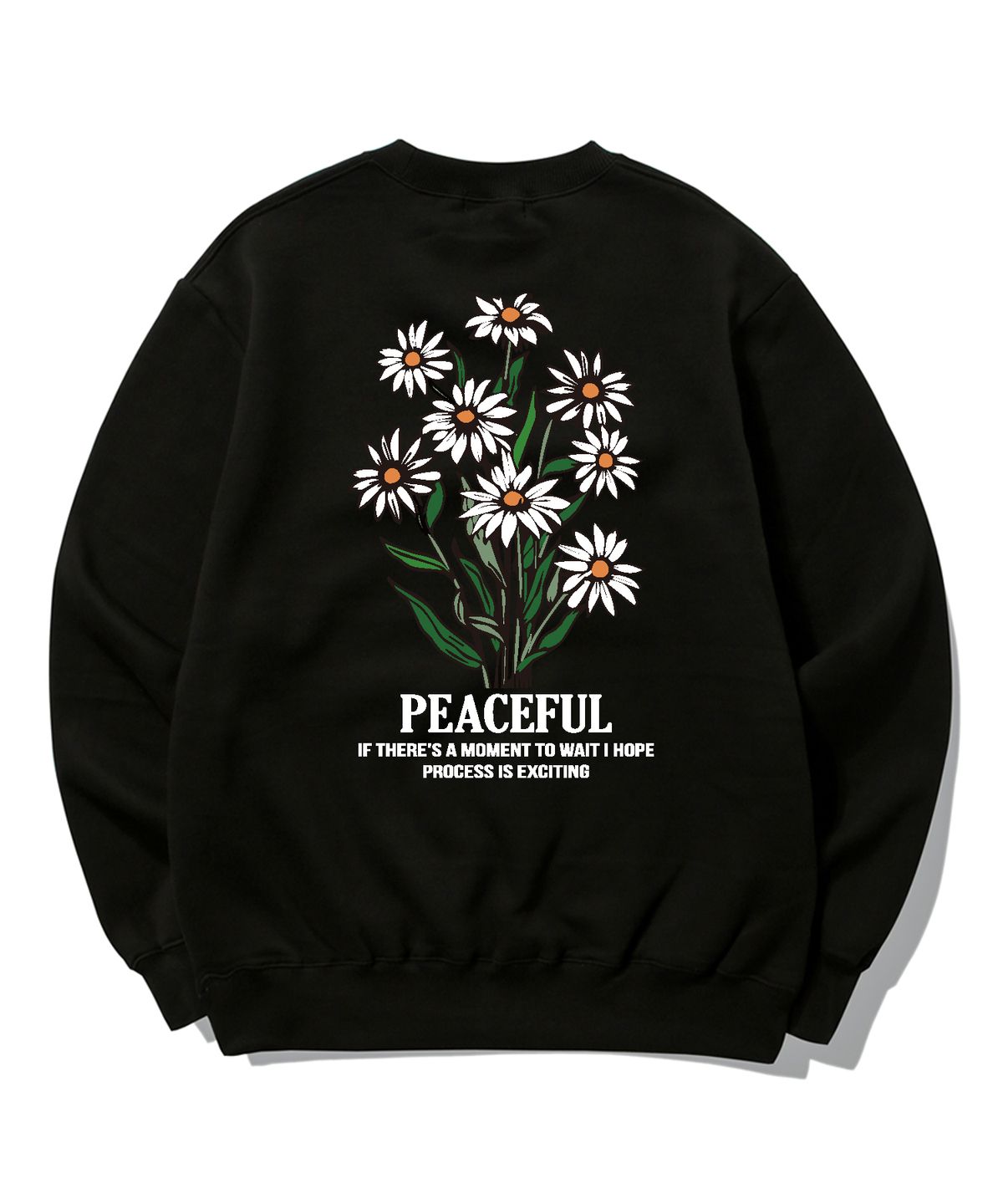 트립션(TRIPSHION) DAISY BUNDLE GRAPHIC 크루넥 - 블랙