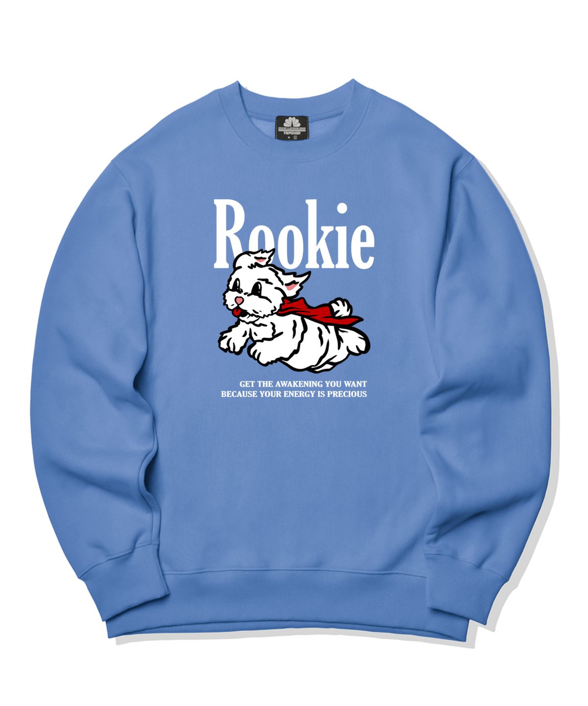 트립션(TRIPSHION) ROOKIE MALTESE GRAPHIC 크루넥 - 블루
