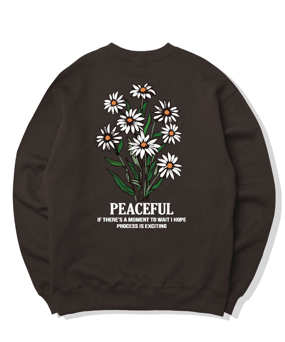 트립션(TRIPSHION) DAISY BUNDLE GRAPHIC 크루넥 - 브라운