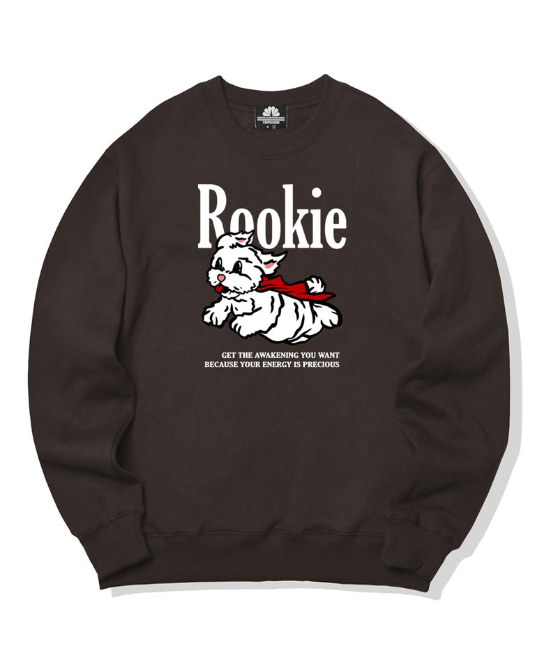 ROOKIE MALTESE GRAPHIC 크루넥 - 브라운