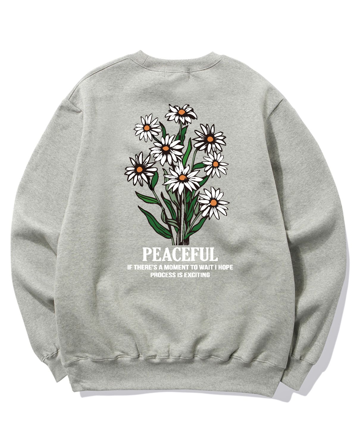 트립션(TRIPSHION) DAISY BUNDLE GRAPHIC 크루넥 - 그레이
