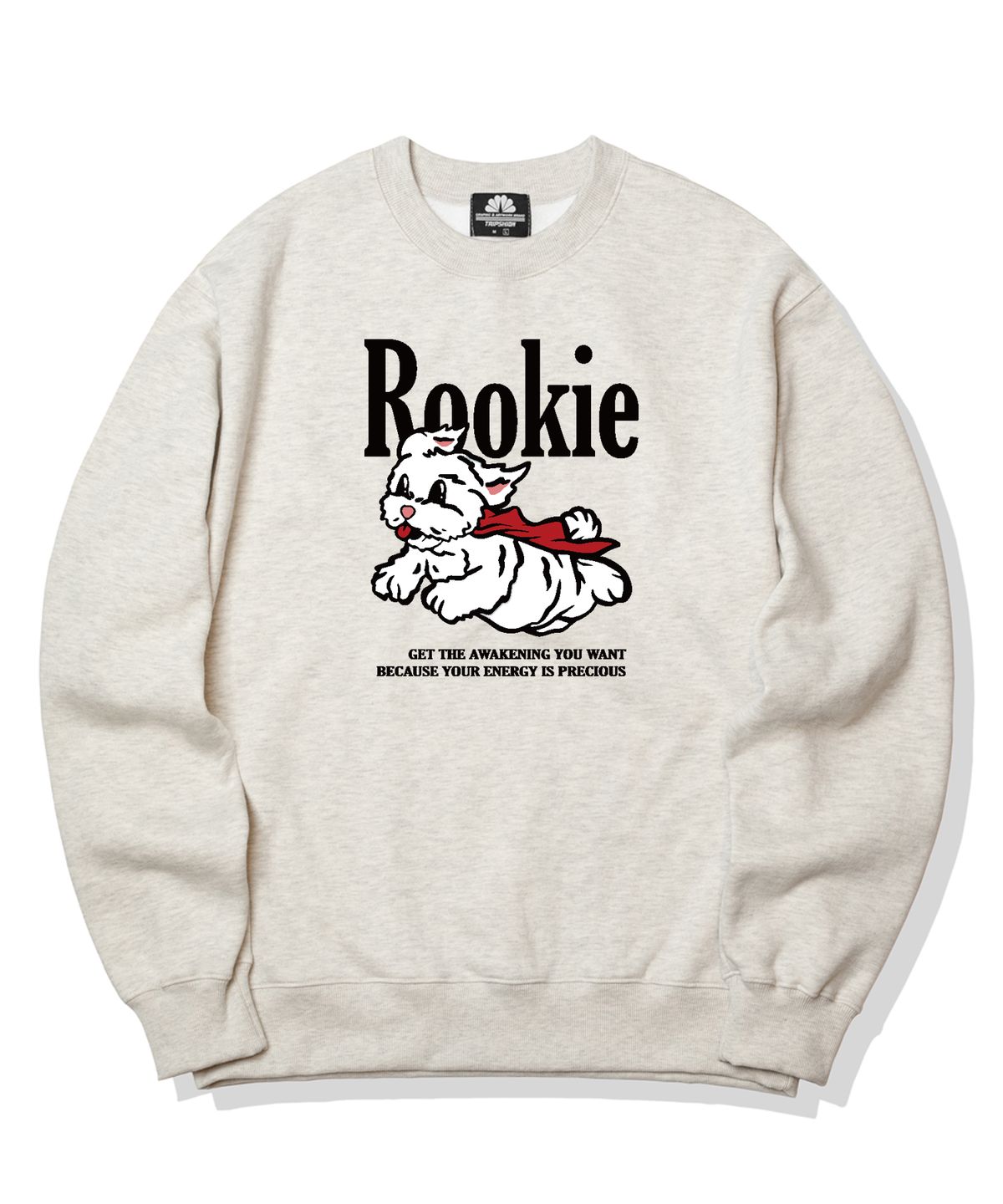 트립션(TRIPSHION) ROOKIE MALTESE GRAPHIC 크루넥 - 아이보리